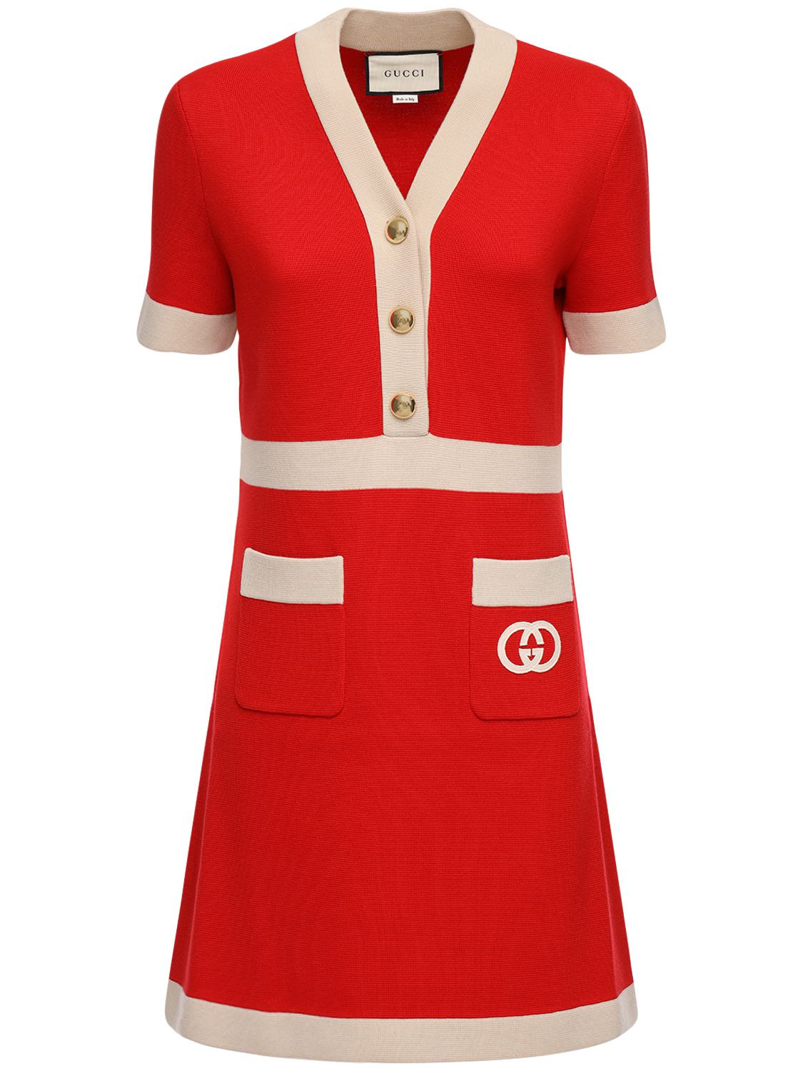 WOOL KNIT MINI DRESS | Luisaviaroma