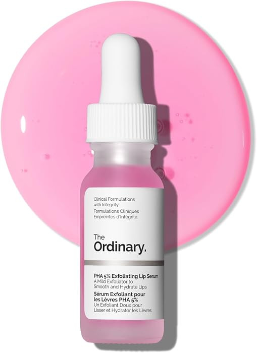 The Ordinary PHA 5% Exfoliating Lip Serum, Hydrating Overnight Lip Exfoliator Treatment, 0.5 Fl O... | Amazon (US)