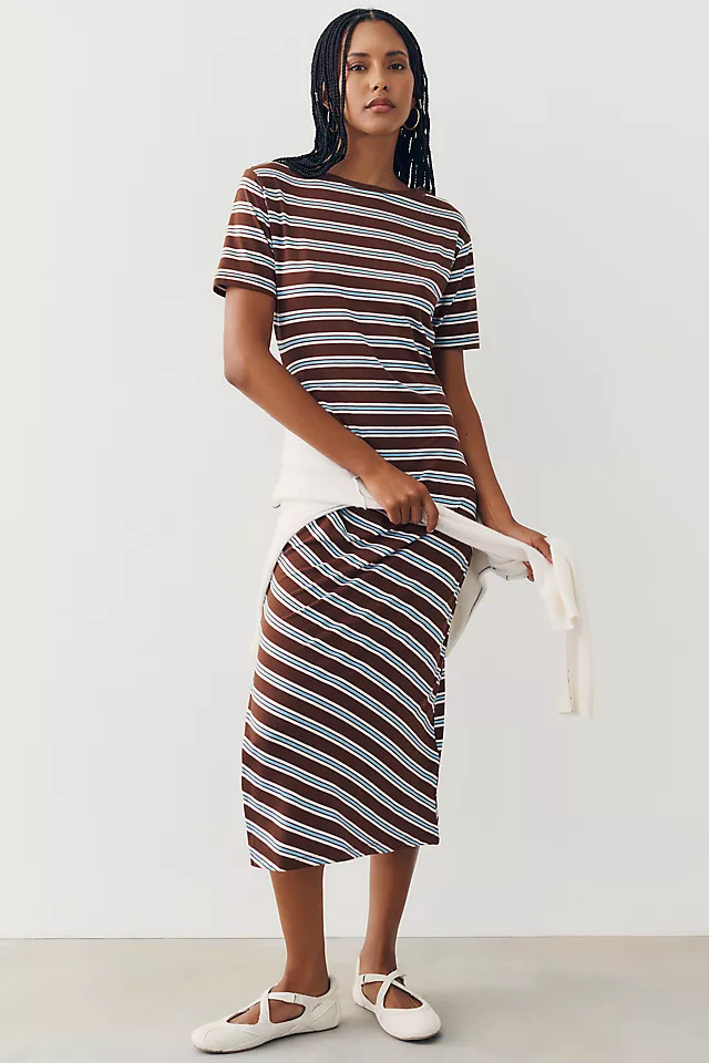 Striped T-Shirt Midi Dress | Anthropologie (US)