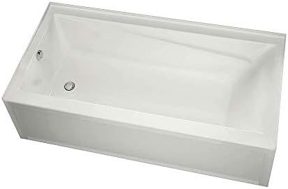 MAAX 106172-L-000-001 Exhibit Acrylic Left-Hand Bathtub, 59.875-in L x 36-in W x 18-in H, White | Amazon (US)