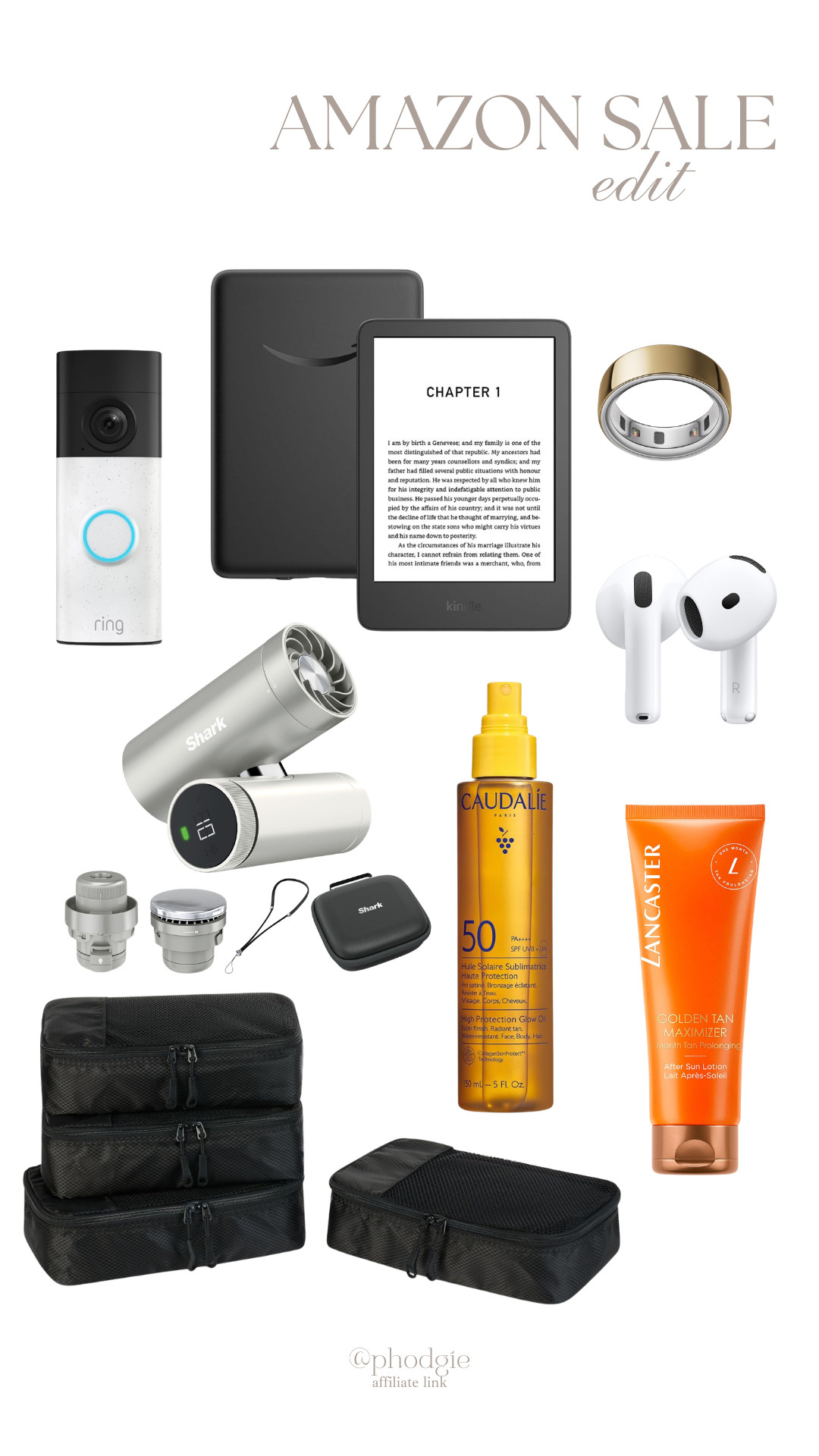 amazon sale, amazon edit, amazon finds, summer essentials, travel essentials, beauty essentials, tech finds, lifestyle edit, ring doorbell, kindle, kindle paperwhite, oura ring, airpods, shark beauty, shark flexstyle, caudalie beauty elixir, caudalie glow oil, lancaster spf 30, sun protection, sunscreen, body milk, travel organisers, packing cubes, travel accessories 

 #LTKsummer #LTKeurope #LTKsale