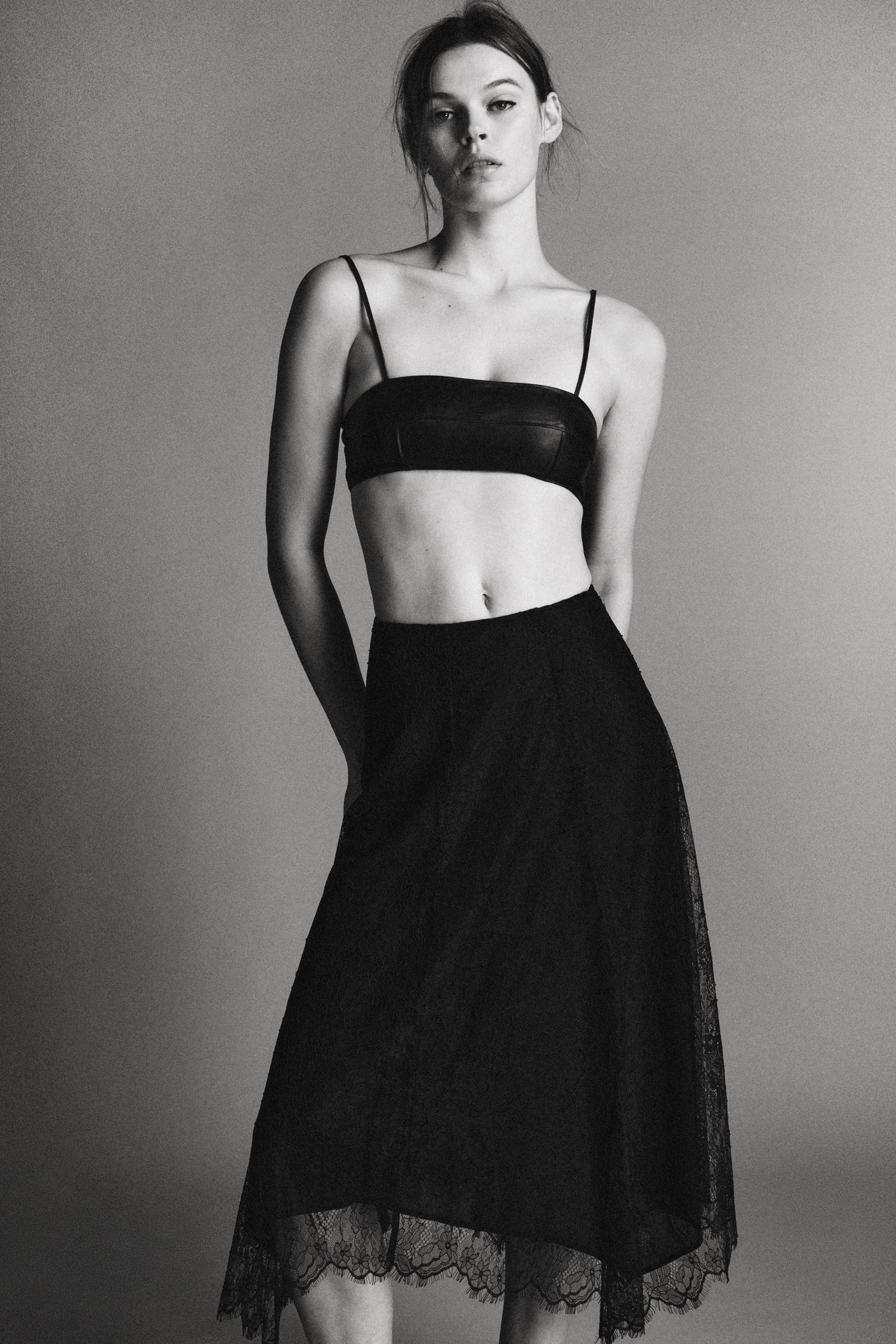 ZW COLLECTION LACE MIDI SKIRT | Zara UK