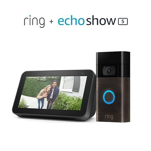 Ring Video Doorbell (Venetian Bronze) bundle with Echo Show 5 (2nd Gen) | Amazon (US)