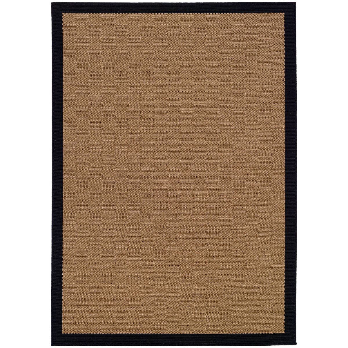 Lindos Neutral Border Rug Beige/Black - Captiv8e Designs | Target
