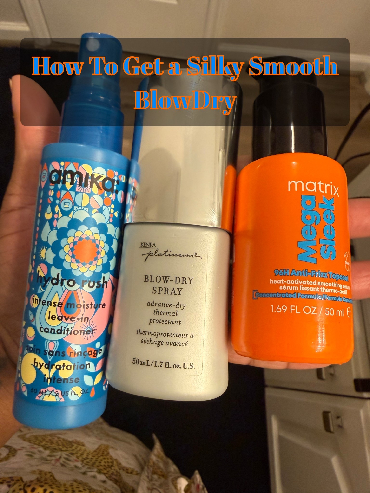 These 3 products have truly changed my blow dry experience. My hair is smooth, soft, hydrated, tamed, with no frizz and ready for heating styling 