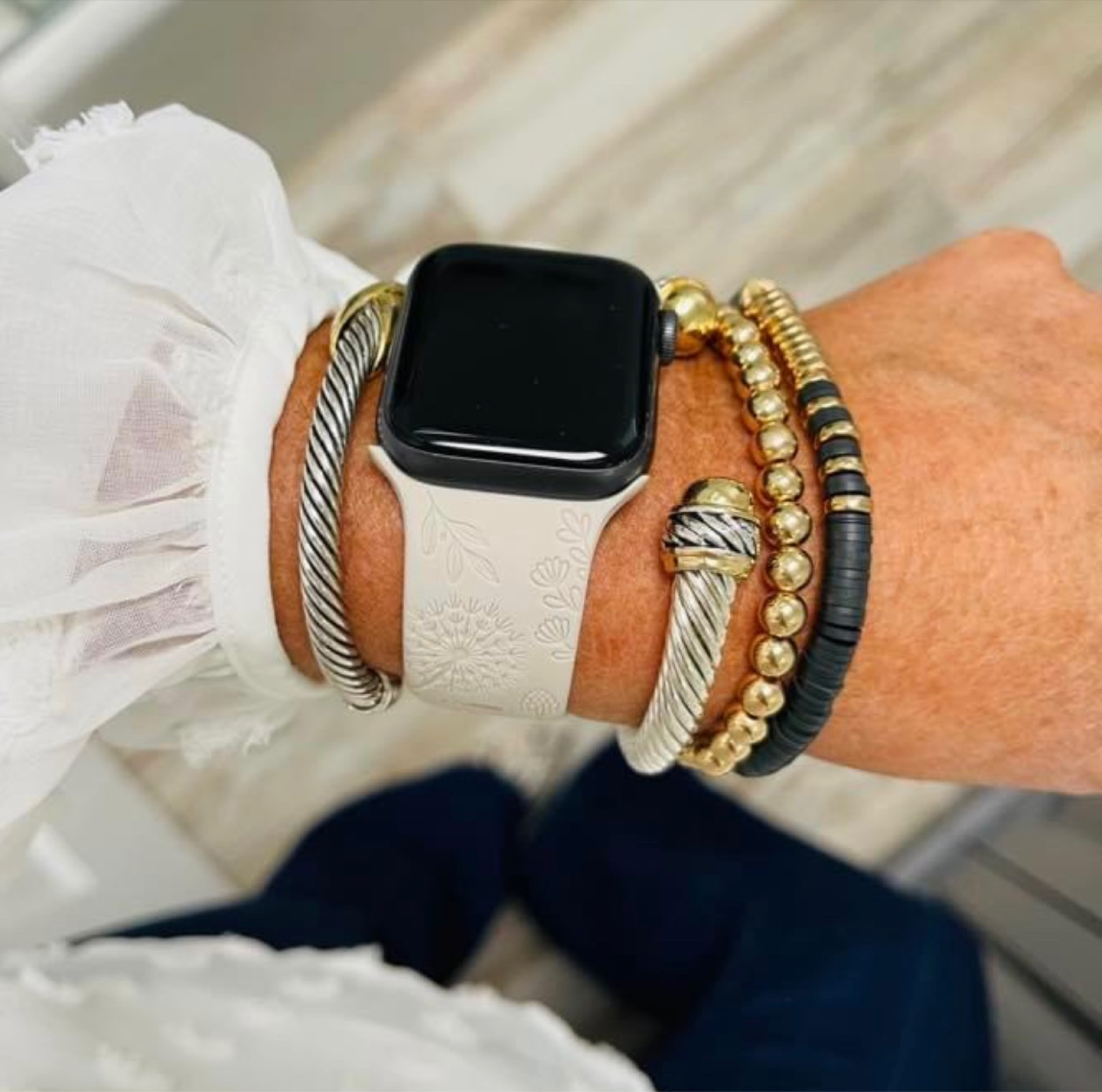 My floral engraved watch and just went on sale! This makes a nice little stocking stuffer! This Starlight color goes great with everything! 

#LTKsalealert #LTKCyberweek #LTKHoliday