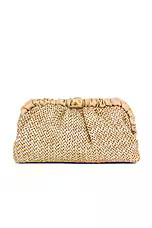 olga berg Amalia Pleated Woven Clutch in Natural from Revolve.com | Revolve Clothing (Global)