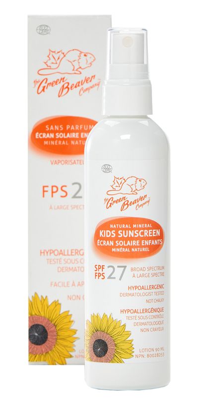 Green Beaver Natural Mineral Sunscreen Spray for Kids SPF 27 | Well.ca