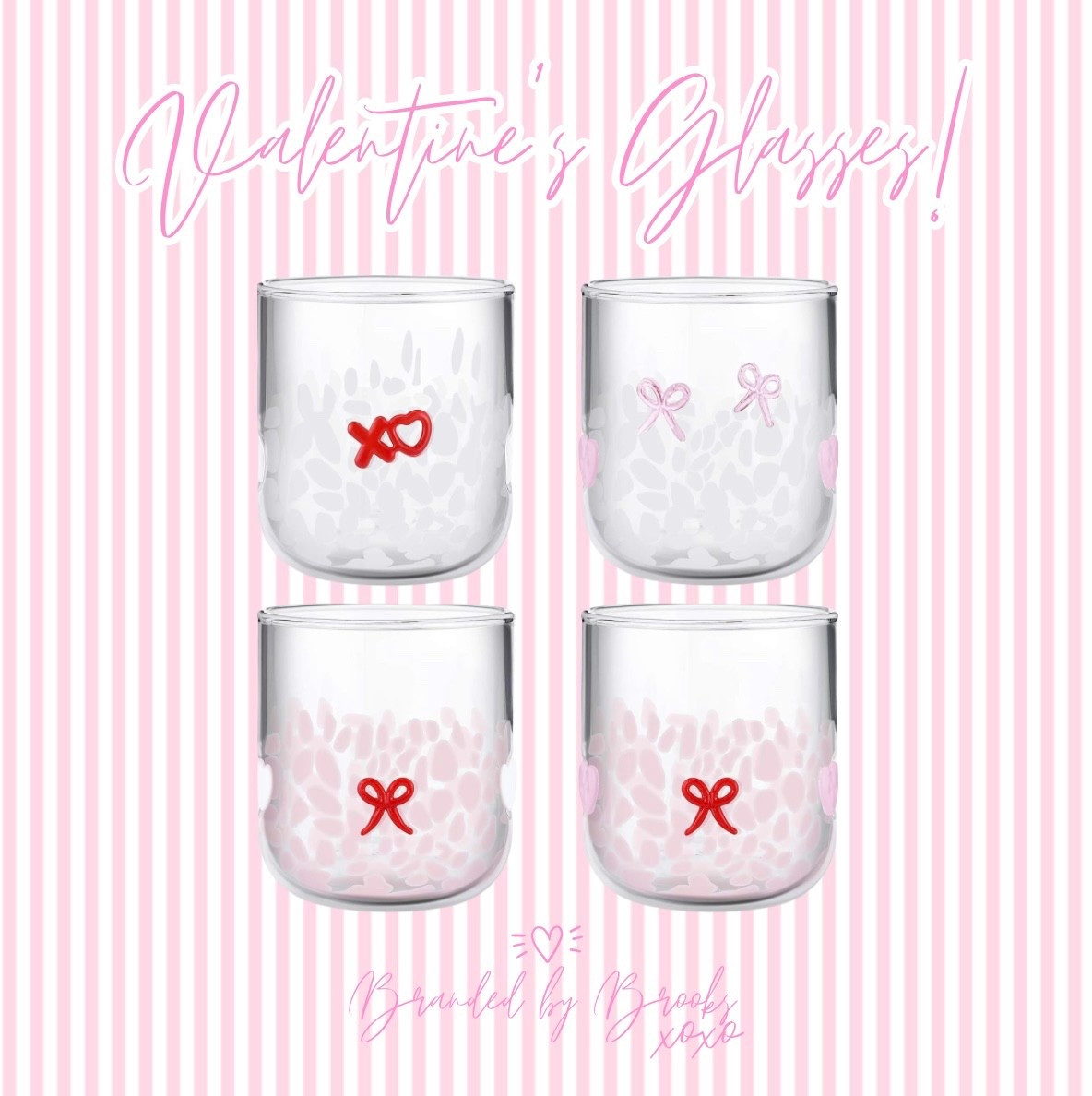 The cutest Valentine’s themed drinking glasses 💘🥂
Perfect for hosting a Galentine’s night, Valentine’s party, or just making every sip extra festive! Obsessed with these for cute cocktails, mocktails, or a pretty table setup 🤍✨

#LTKHoliday #LTKFindsUnder50 #LTKHome