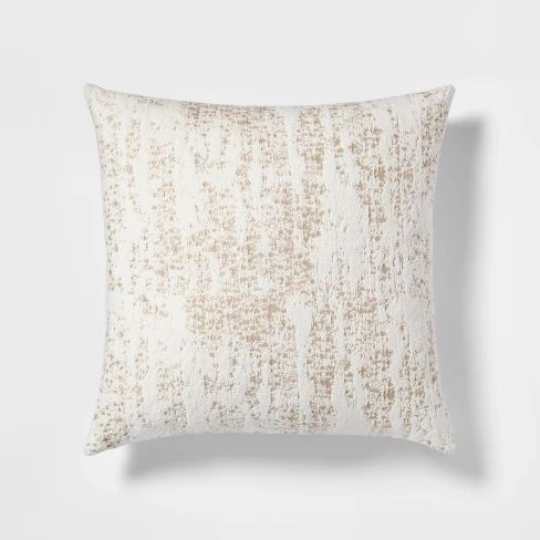 Woven Chenille Oversize Square Throw Pillow Cream - Project 62™ | Target