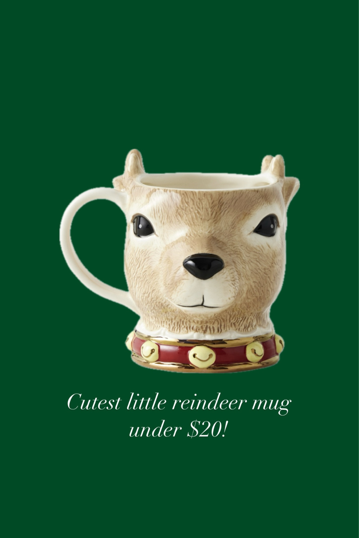 Cutest reindeer mug under $20 and you can add some chocolates and a Starbucks gift card, wrap with cellophane and it makes such a cute gift! 

#LTKHoliday #LTKSeasonal #LTKGiftGuide