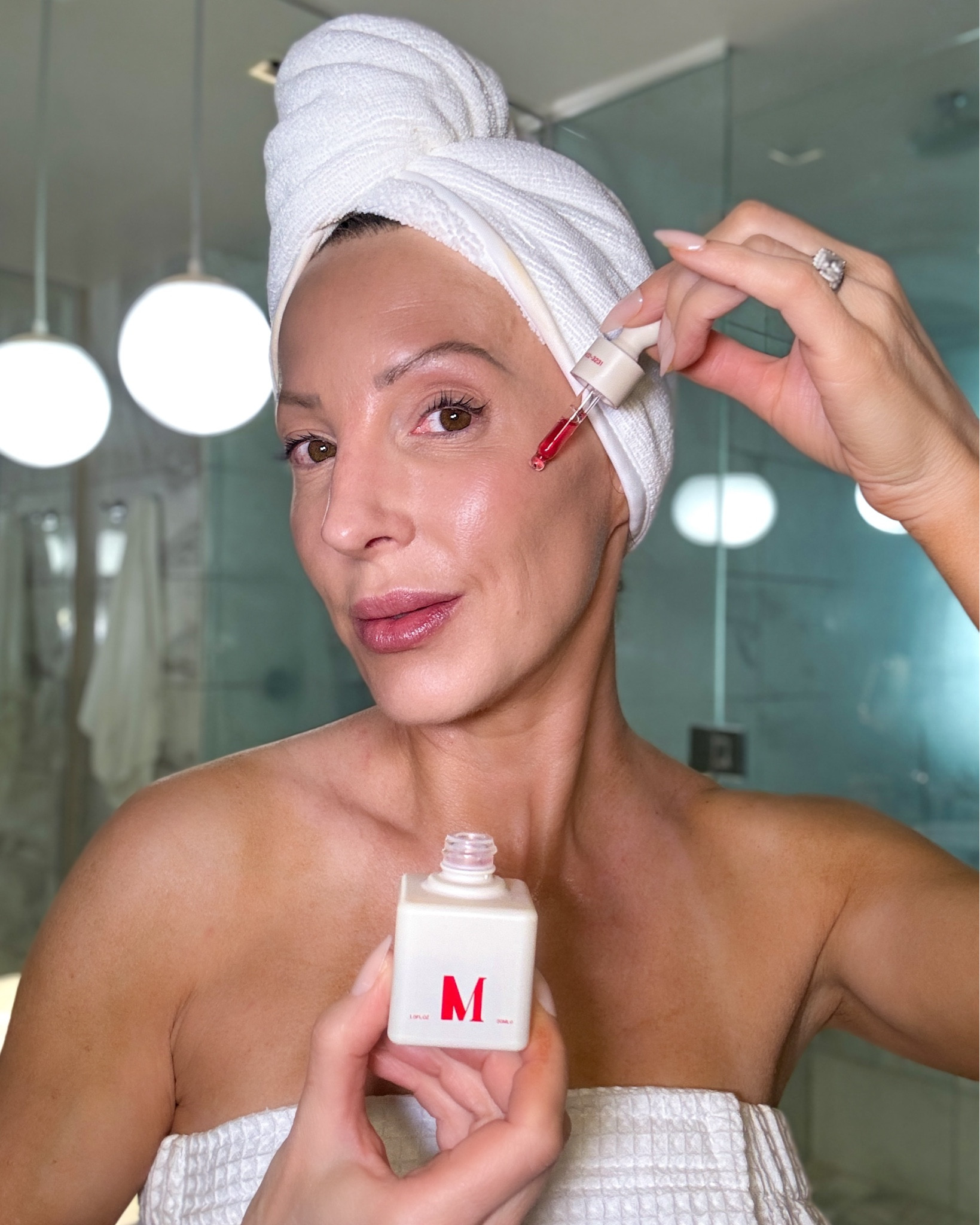I just restocked on Metacine Instafacial plasma and emulsion anti aging skincare system. It’s expensive but it means you can ditch most of your other skincare products and the ingredients are so potent! 

A 2 step skin care system that's a potent bioactive infusion of expertly curated ‘power molecules’ to rejuvenate & transform skin. The Plasma, is a bioidentical human growth factor serum & the Emulsion which you only use at night it their bioactive retinoid night cream (that doesn't dry out skin), work synergistically to awaken skin rejuvination & deliver clinically proven results. 

Apply Plasma twice a day (sparingly! So you don’t get through it too fast), and at night immediately follow with Emulsion. That's it! You can ditch your serum, eye cream, moisturizer, retinol and just use these 2 products (plus SPF in the day).

#LTKBeauty #LTKHome #LTKOver40