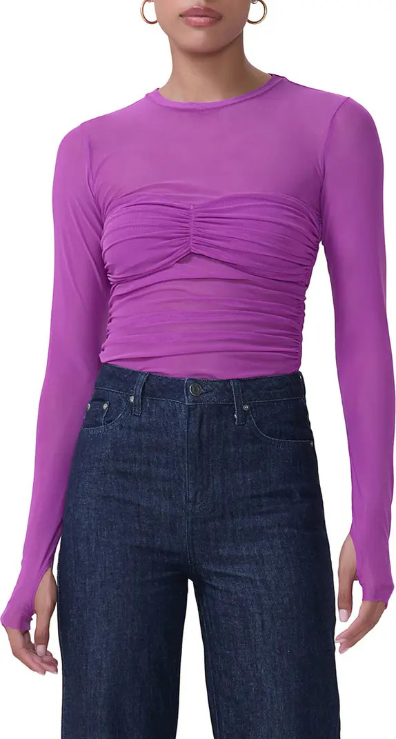 Sandrine Long Sleeve Mesh Top | Nordstrom