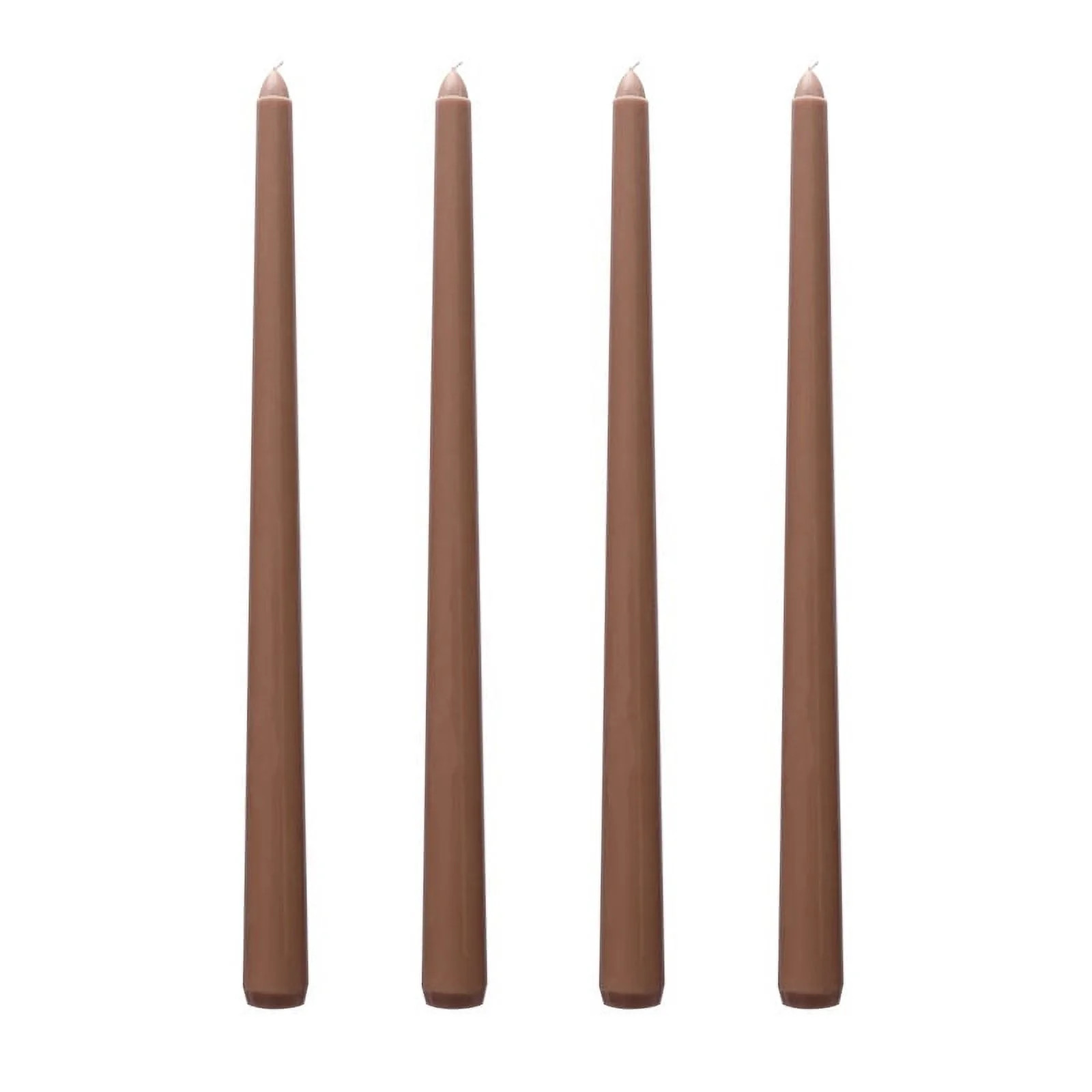 SSENERY 12" Unscented Taper Candles in 35 Colors (4-Pack) for Home Decor & Weddings - Brown | Walmart (US)