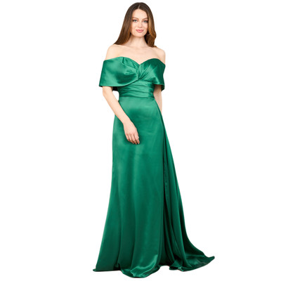 LARA New York Off Shoulder Satin Dress in Blush at Nordstrom, Size 22 | Nordstrom