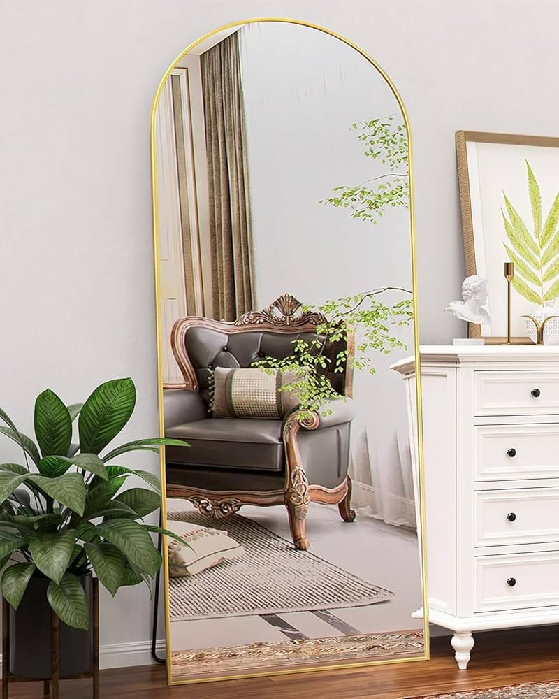 Full Length Mirror, 65"x24" Floor Mirror Freestanding, Floor Standing Mirror Full Body Mirror wit... | Amazon (US)