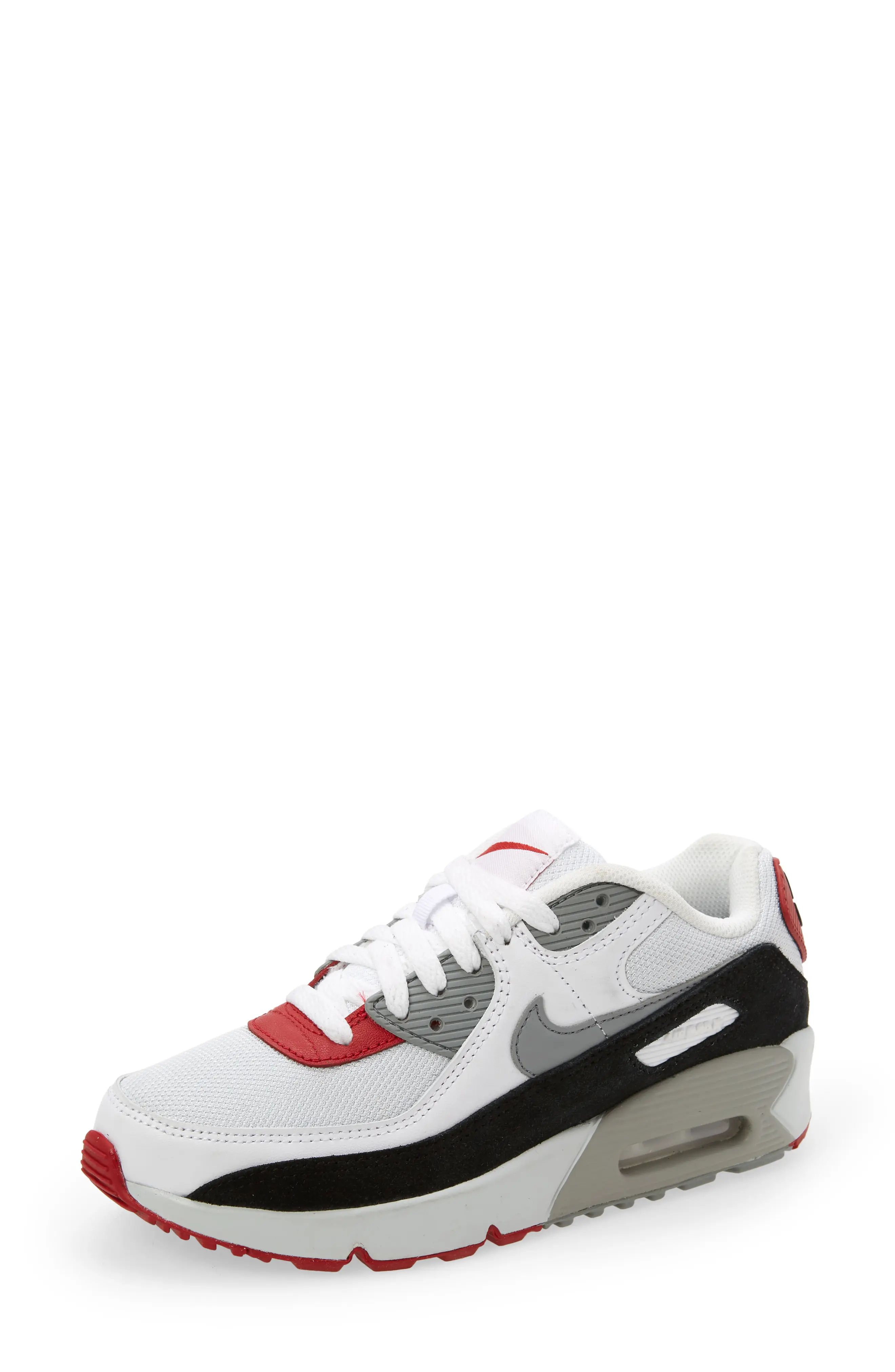 Nike Air Max 90 Sneaker in Photon Dust/Grey/Red at Nordstrom, Size 6 M | Nordstrom