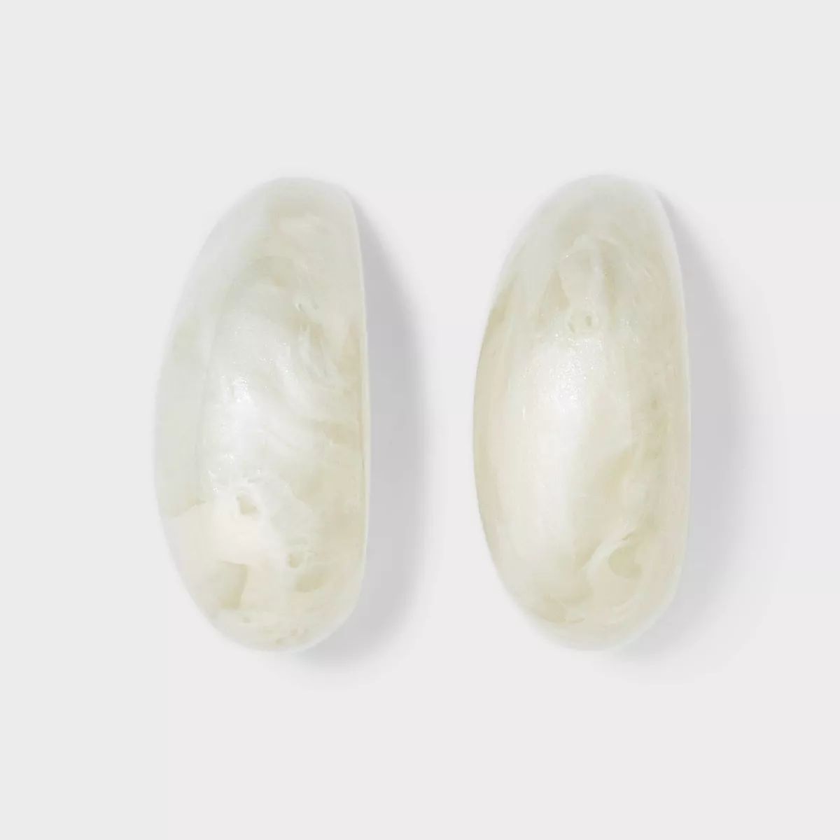 Marbleized Hoop Earrings - Universal Thread™ Ivory | Target