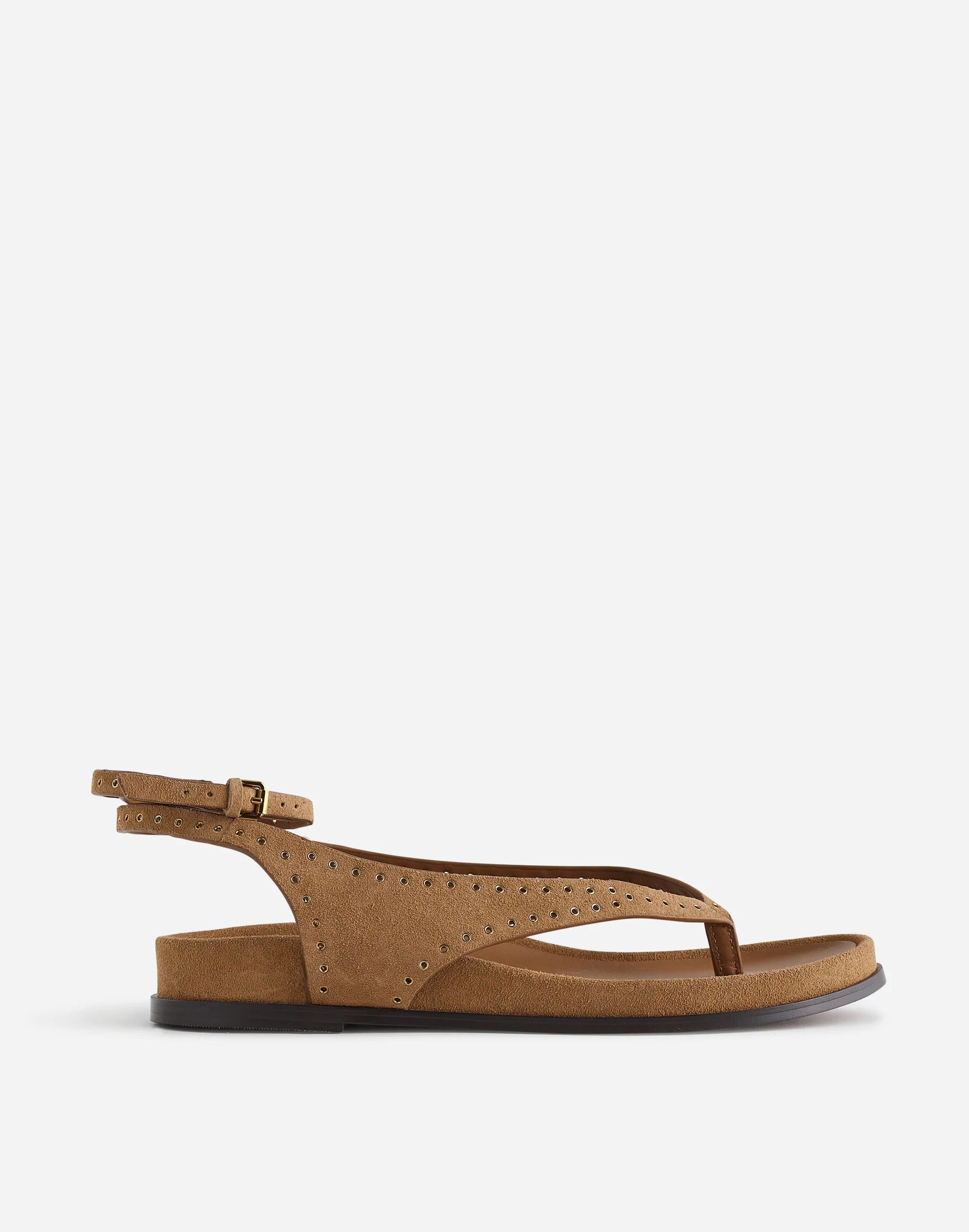 The Eleni Ankle-Wrap Thong Sandal in Embellished Suede | Madewell