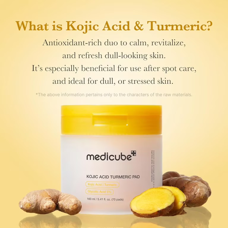 Medicube Kojic Acid Turmeric Toner Pads, 70 Pads | Walmart (US)