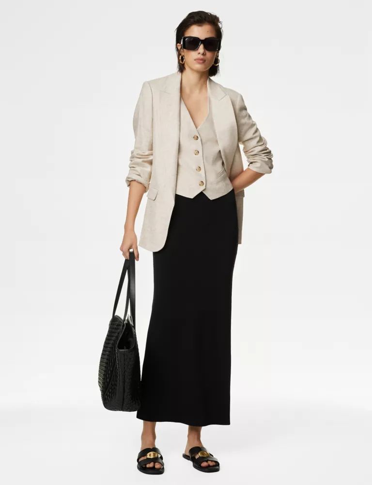 Linen Blend Relaxed Single Breasted Blazer | Marks & Spencer (UK)