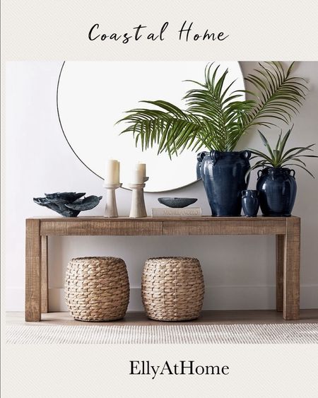 Coastal home furniture, styling and decor accents at Pottery Barn. Shop console table, coffee table, bedroom furniture, end tables, kitchen counter stools, ottomans. Spring to Summer home decorating 

#LTKSaleAlert #LTKHome