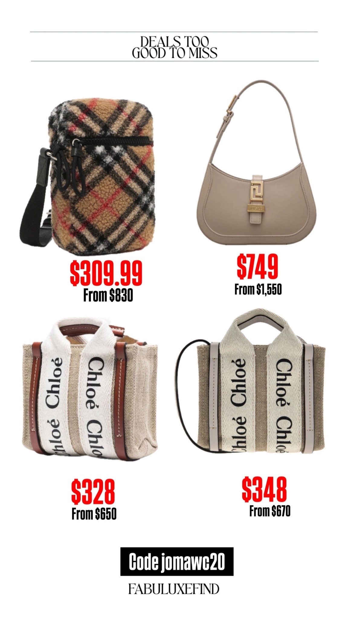 Code Jomawc20

#LTKSaleAlert #LTKItBag #LTKSeasonal