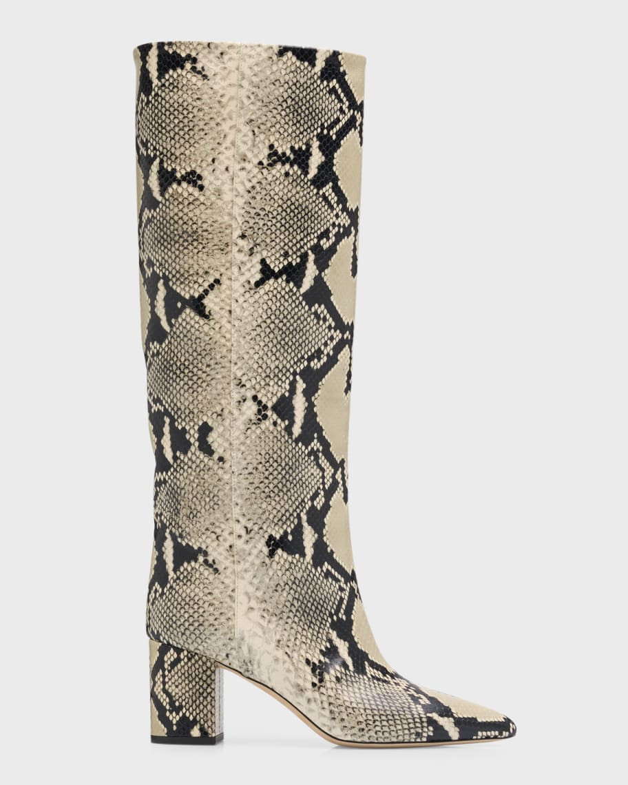 Anja Stretch Leather Knee Boots | Neiman Marcus