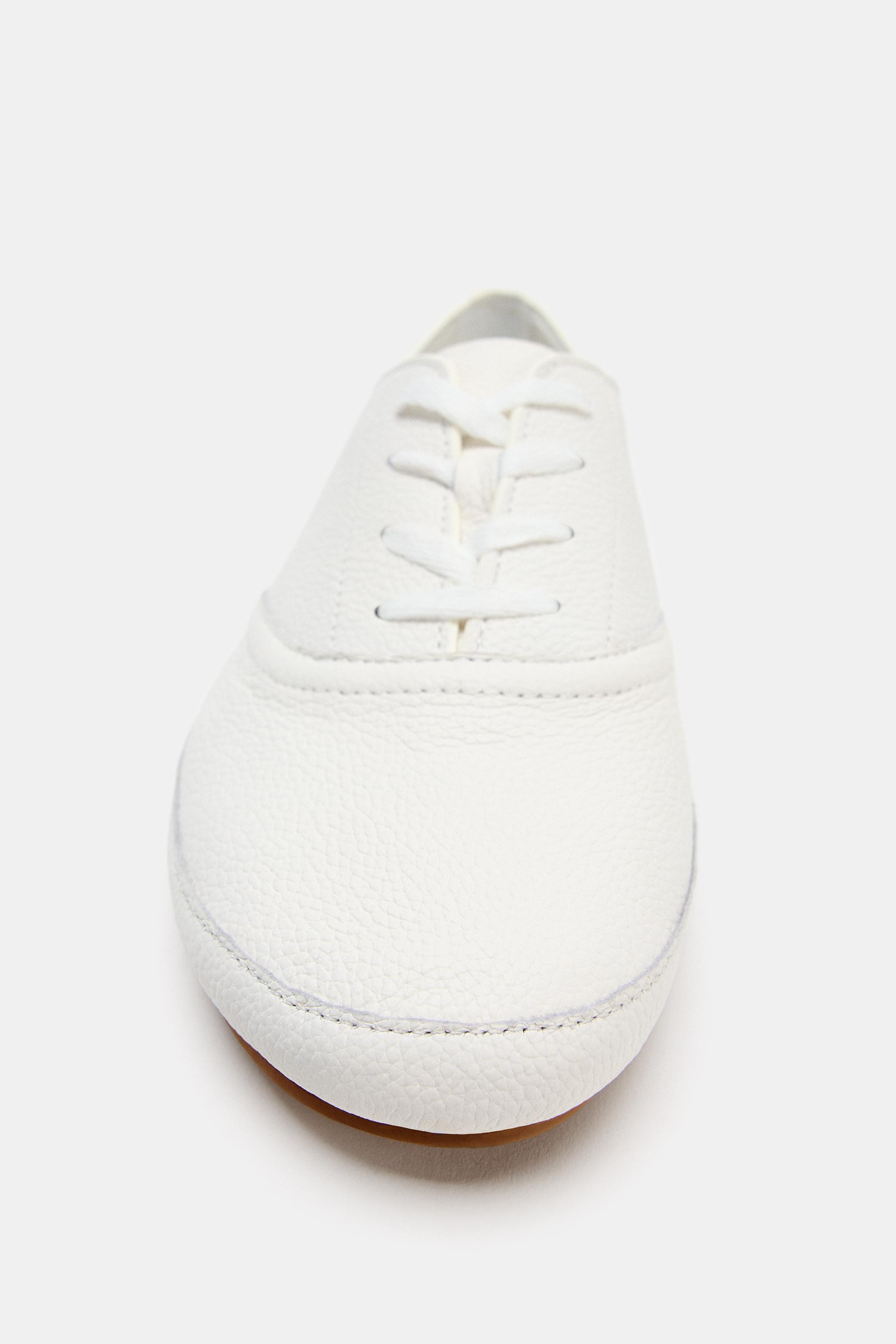 LEATHER DERBY SNEAKERS | Zara US