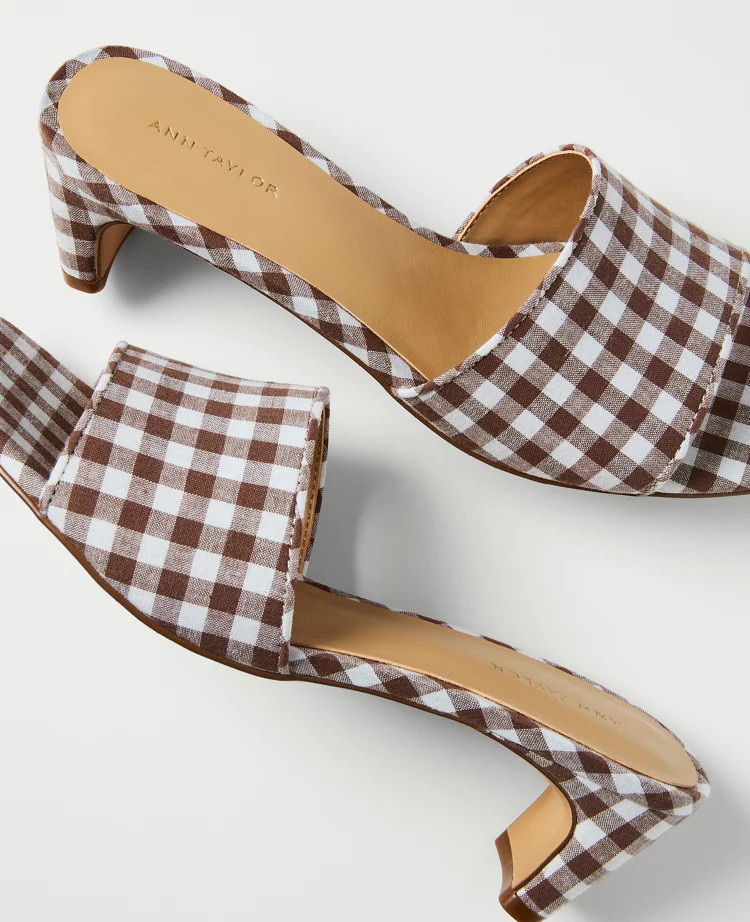 Gingham Heel Mule | Ann Taylor