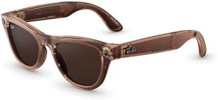 Ray-Ban Meta (Gen 2), Skyler, Shiny Transparent Peach | Smart AI Glasses for Men, Women — 2x Ba... | Amazon (US)