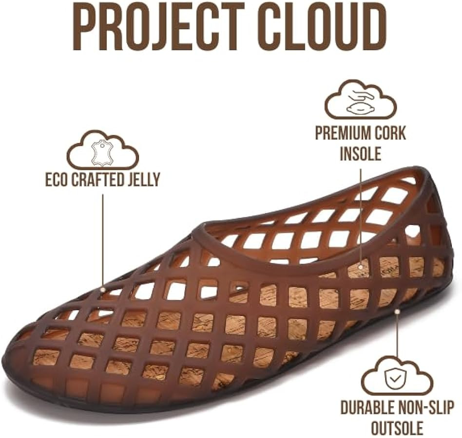 Project Cloud Jelly Shoes Women - Lightweight & Water-Resistant Women's Flats Sandals - Non Slip ... | Amazon (US)