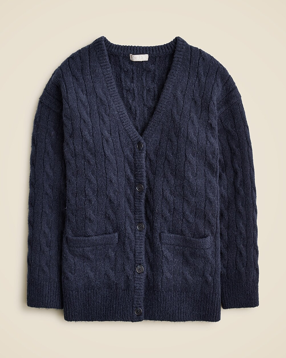 Relaxed cable-knit cardigan sweater | J. Crew US