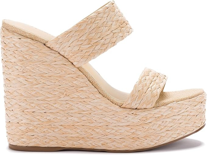 Amazon.com: Larroudé, Pamela Wedge In Natural Raffia : Amazon Luxury | Amazon (US)