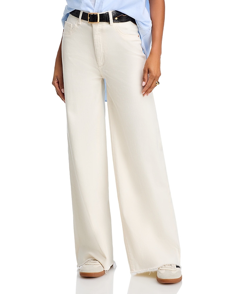 DL1961 Hepburn High Rise Wide Leg Jeans in Eggshell | Bloomingdale's (US)