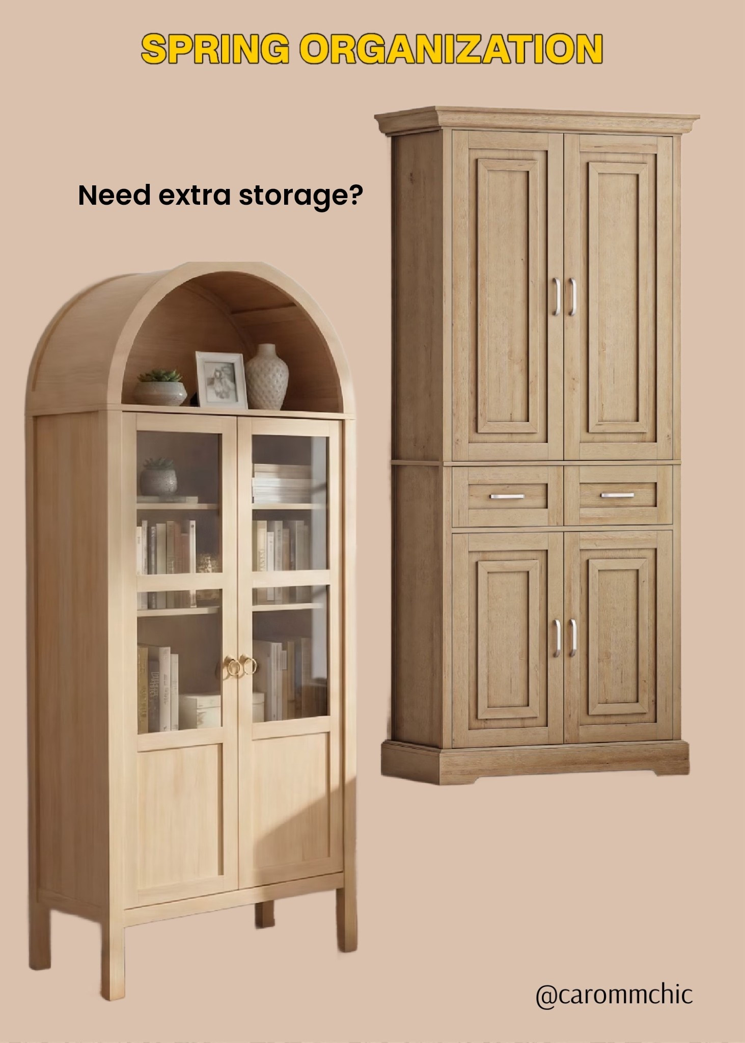 Lovey these cabinets! Organización con estilo chic orgánico.  Primavera es buena época para depurar y organizar mejor. ✨

#LTKSeasonal #LTKHome