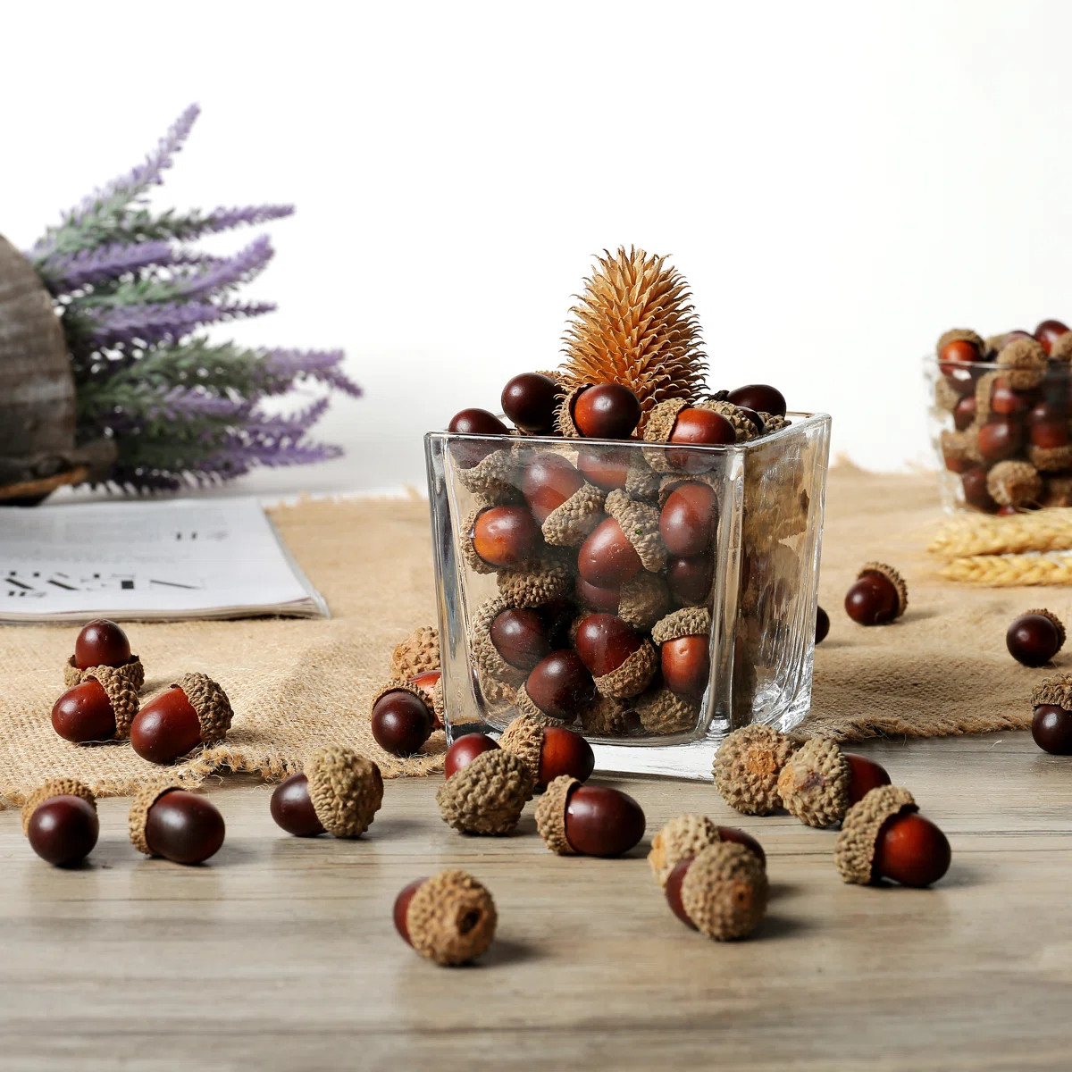 Artificial Acorn Caps Decorative Accent (Set of 100) | Wayfair North America