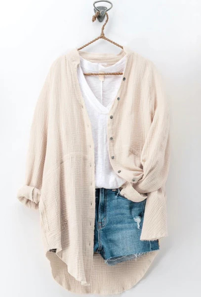 PREORDER Waverly Button Up Tunic (11 Colors) | Gunny Sack and Co