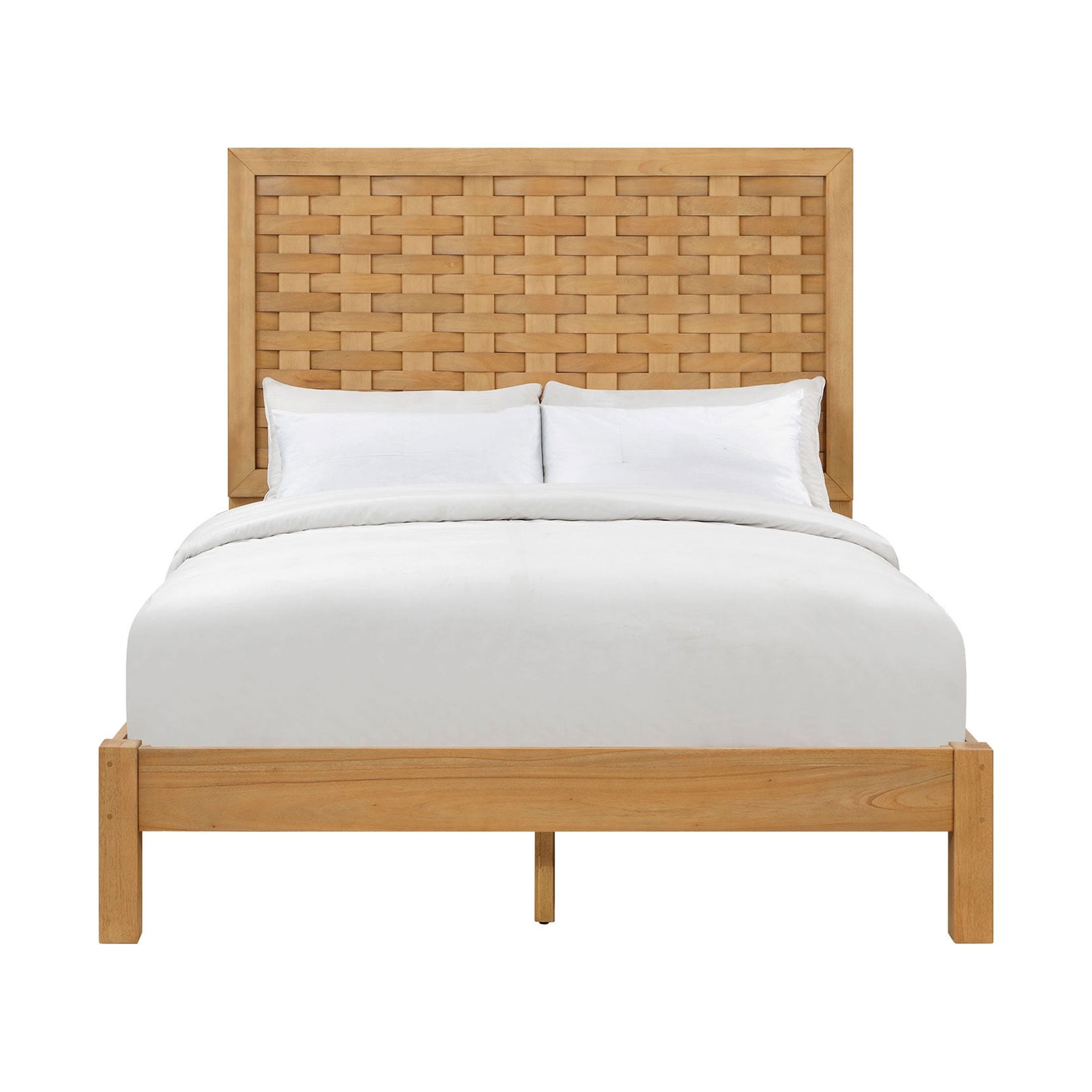 Better Homes & Gardens Bristol Queen Woven Bed, Natural Oak finish, by Dave & Jenny Marrs - Walma... | Walmart (US)