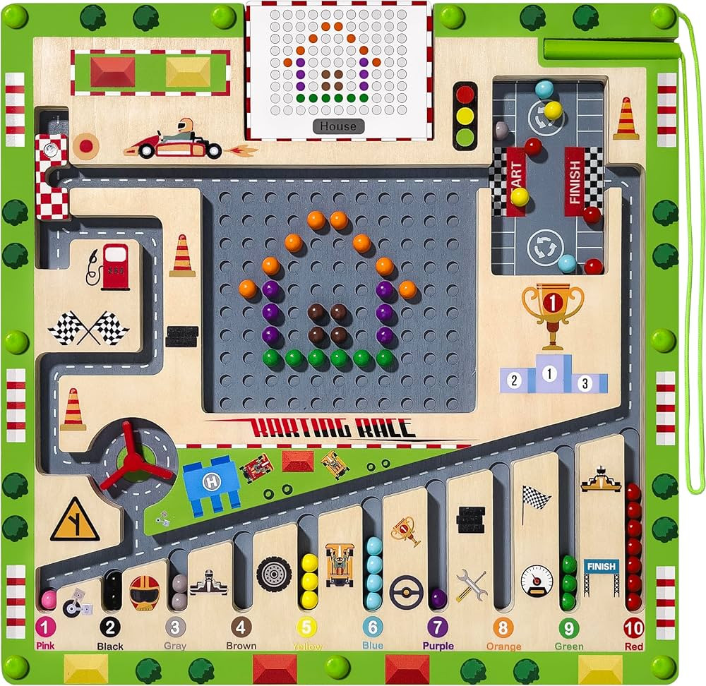 Magnetic Color And Number Maze | Amazon (US)