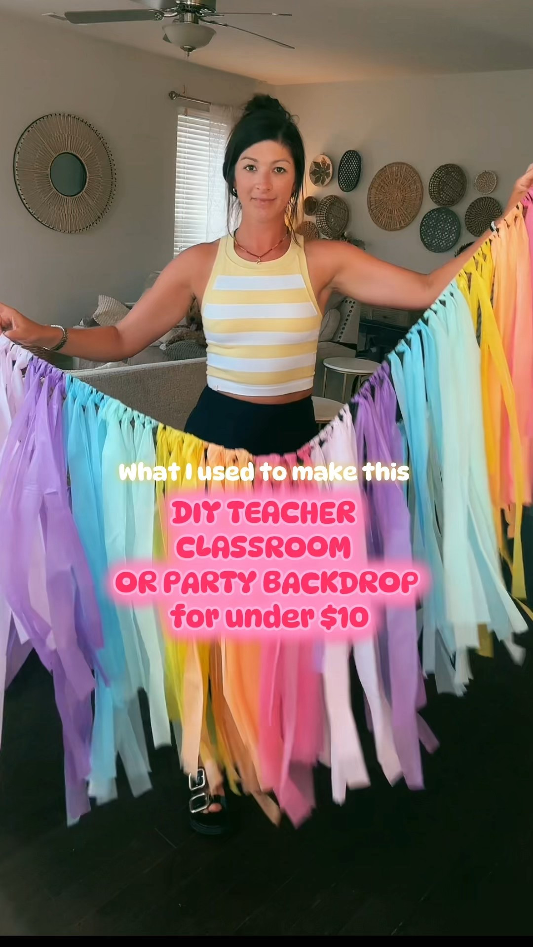 DIY FRINGE BACKDROP 🤩 

#LTKKids #LTKSeasonal #LTKFindsUnder50
