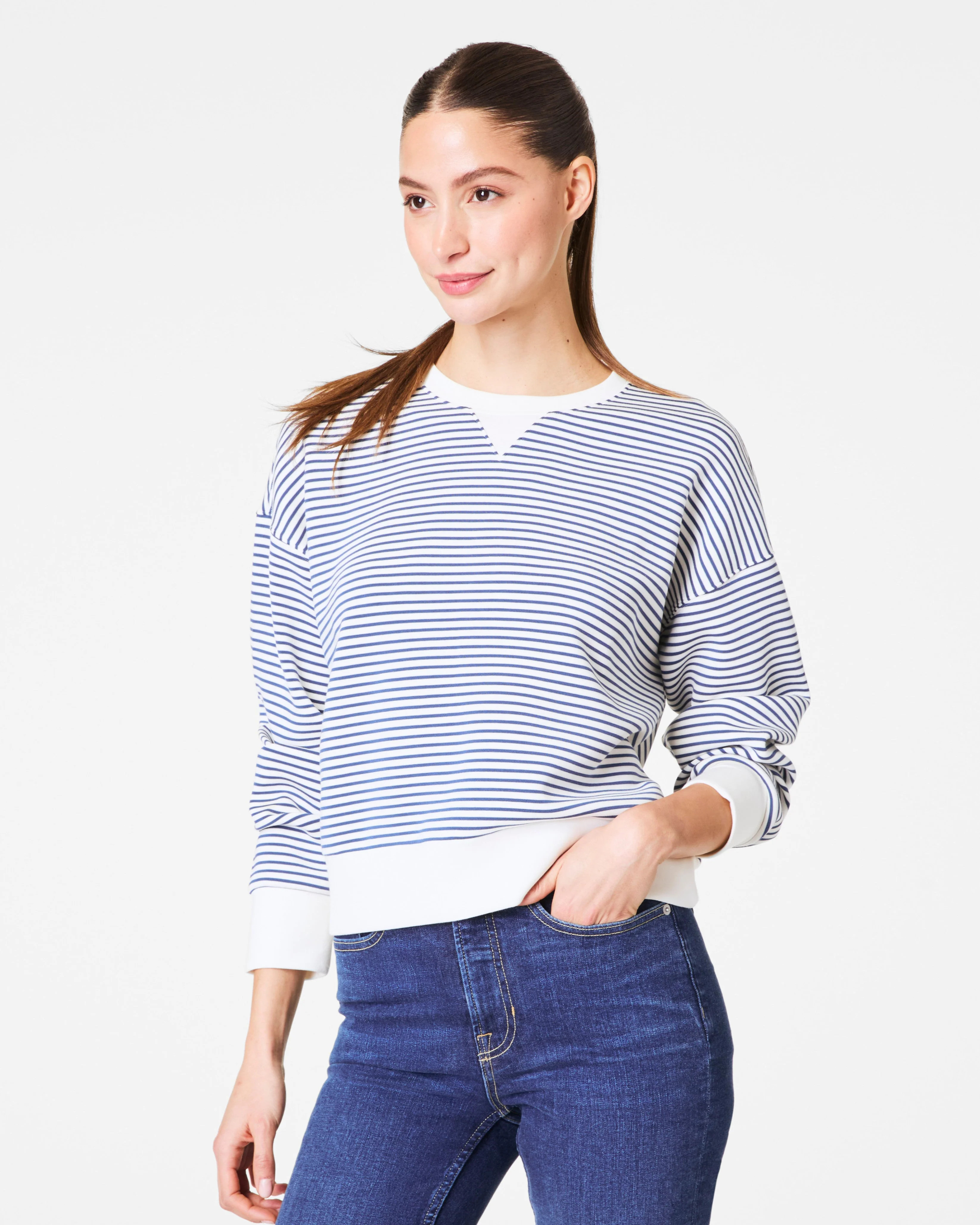 SPANX® AirEssentials Striped Crewneck | Spanx
