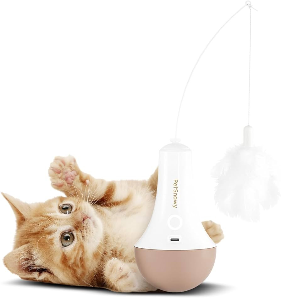 PetSnowy Cat Toys Interactive for Indoor Cats, Ultra Quiet Automatic Cat Toy Random Moving Intera... | Amazon (US)