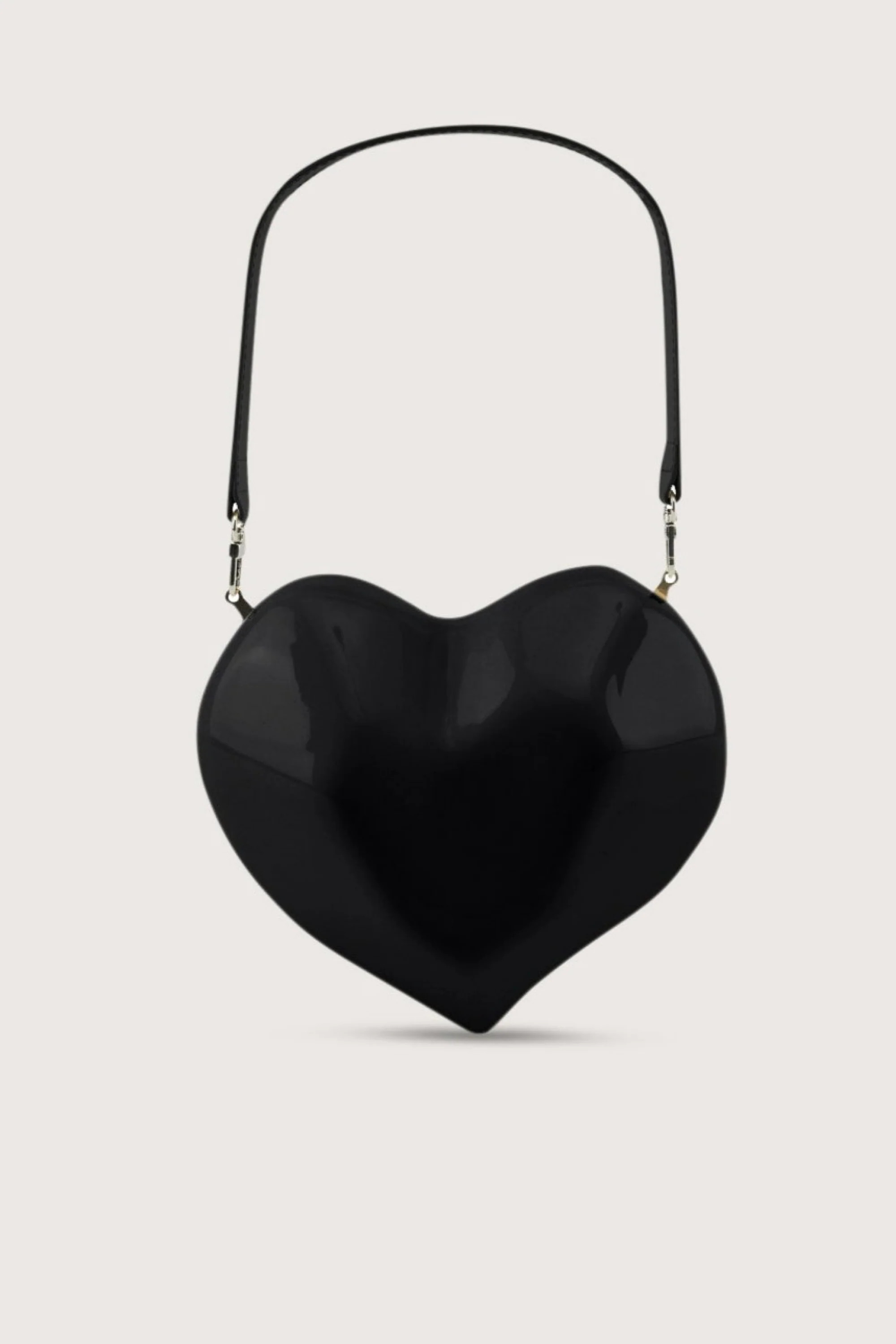 Molded
           Heart Bag in Black | Simon Miller