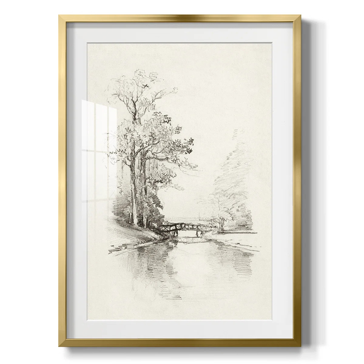 Red Barrel Studio® Vintage Sketch XCV -Framed Print | Wayfair | Wayfair North America