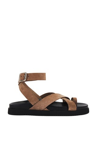 Mira Sandal in Taupe Nubuck | Revolve Clothing (Global)