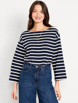 Long-Sleeve Mariner Loose T-Shirt | Old Navy (CA)