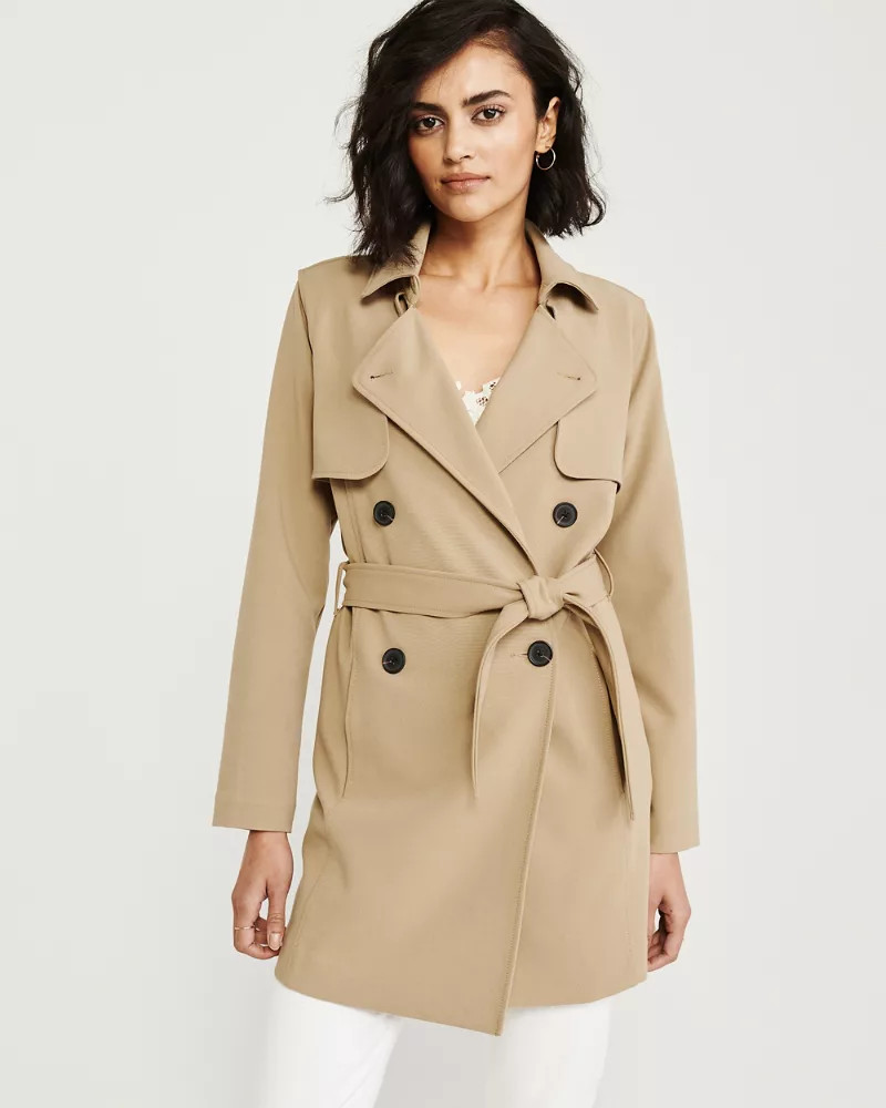 Drapey Trench Coat | Abercrombie & Fitch US & UK