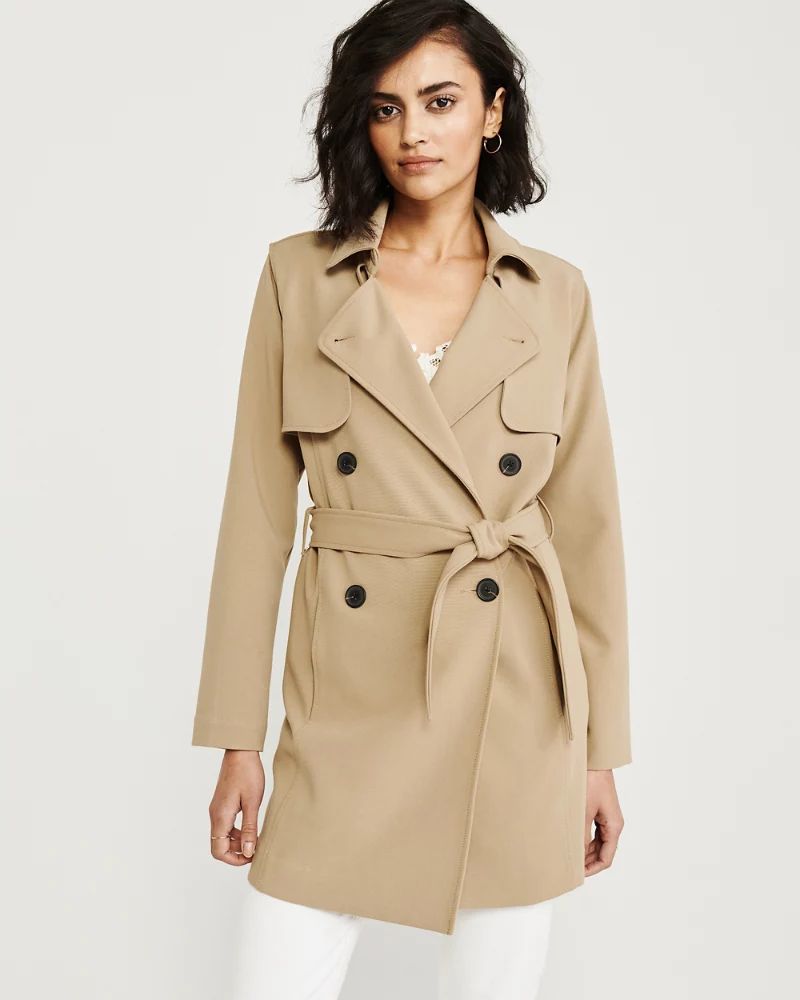 Drapey Trench Coat | Abercrombie & Fitch US & UK