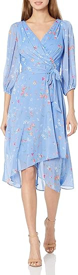 DKNY Women's Faux Wrap Dress | Amazon (US)